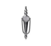Kooples Hardware Slim Nu Victorian Urn Large Door Knocker Without Spyhole Face Fix - Traditional Brass Front Door Knocker in Slimline Urn Style - Fixings Included (Hardex Chrome)
