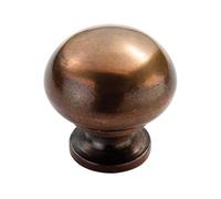 KOOPLES HARDWARE Solid Bronze Mushroom Knob - Hand-Finished Traditional Round Cabinet Drawer Knob with Aged Patina