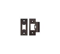 Kooples Hardware Spare Accessory Pack for Heavy Duty Tubular Latch - Strike Plate, Dust Box & Fixings (Etna Bronze)