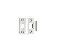Kooples Hardware Spare Accessory Pack for Heavy Duty Tubular Latch - Strike Plate, Dust Box & Fixings (Satin Stainless)