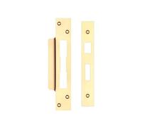 Kooples Hardware Spare Accessory Pack for UK Sash Locks - Forend, Strike Plate & Fixing Screws (Polished Brass)