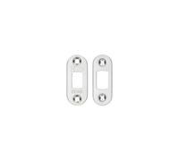 Kooples Hardware Spare Radius Accessory Pack for Heavy Duty Tubular Deadbolts - Strike Plate, Radius Forend & Fixing Screws Included (Satin Stainless)