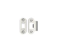 Kooples Hardware Spare Radius Accessory Pack for Heavy Duty Tubular Latch - Strike Plate, Radius Forend & Fixing Screws Included (Polished Stainless)