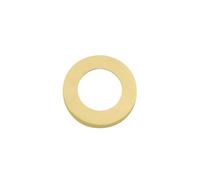 KOOPLES HARDWARE Spare Round Rose Pack - 50mm x 8mm Screw-On - for ZPZ Lever Handles - Supplied in Pairs - Decorative Door Hardware (Favo Satin Brass)