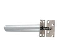 Kooples Hardware Square Concealed Chain Spring Door Closer Hidden Fit Internal Use Smooth Self-Closing Mechanism Slim Profile - Fixings Included (Satin Chrome)