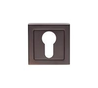 Kooples Hardware Square Euro Profile Escutcheons - Modern Keyhole Cover for Cylinder Locks (Matt Black)
