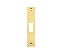 Kooples Hardware Square Forend, Strike Plate & Escutcheon Pack Compatible with ZFB02 Series Fire Brigade Mortice Lock - FB2 Key Profile (Polished Brass)