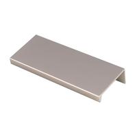 KOOPLES HARDWARE Squared Edge Pull - Sleek Cabinet Handle for Modern Kitchens, Wardrobes & Furniture Drawers (Satin Nickel, 100mm)