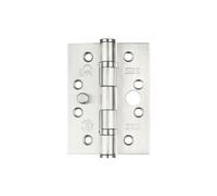 Kooples Hardware Stainless Steel Dog Bolt Door Hinge - Heavy Duty Security Hinge for Fire Doors & Commercial Use (Pair with Fixings) (Rectangular Edge)