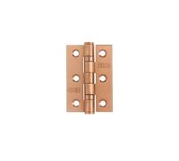 Kooples Hardware Stainless Steel Door Hinge - Heavy Duty Smooth Action Pair with Screws for Internal & Fir Doors (Satin Stainless)