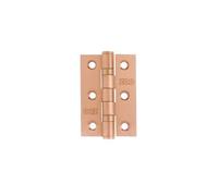 Kooples Hardware Stainless Steel Door Hinge - Heavy Duty Smooth Action Pair with Screws for Internal & Fire Rated Doors (Tuscan Rose Gold)