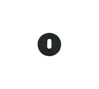Kooples Hardware Standard Profile Escutcheon - Keyhole Cover for Mortice Locks - Satin Stainless Steel - Round Face - Concealed Fixings - Fixings Included (Oscuro Matt Black)