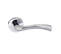 KOOPLES HARDWARE Status Texas Lever Door Handle on Round Rose - Internal Handle Only Set (Polished Chrome)