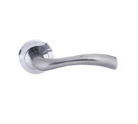 KOOPLES HARDWARE Status Texas Lever Door Handle on Round Rose - Internal Handle Only Set (Satin Chrome)
