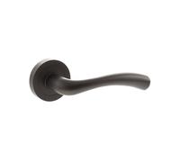 KOOPLES HARDWARE Status Texas Lever Door Handle on Round Rose - Internal Handle Only Set (Urban Dark Bronze)