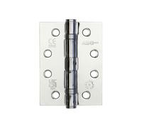 Kooples Hardware Steel Ball Bearing Hinges 102x76mm - Heavy Duty Durable Door Hinges - Smooth Quiet Action (Polished Chrome)