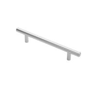 KOOPLES HARDWARE Steel T-Bar Handle Cabinet Pull for Kitchen Drawer Cupboard Wardrobe (Polished Chrome, 128mm)