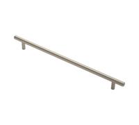 KOOPLES HARDWARE Steel T-Bar Handle Cabinet Pull for Kitchen Drawer Cupboard Wardrobe (Satin Nickel, 288mm)