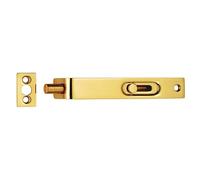 Kooples Hardware Sunk Slide Flush Bolt - Concealed Door Locking Bolt for Wooden Double Doors, French Doors & Cupboards - Satin Chrome Finish with Fixings. (Satin Chrome)