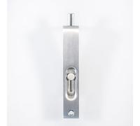 Kooples Hardware Sunk Slide Flush Bolt - Concealed Door Locking Bolt for Wooden Double Doors, French Doors & Cupboards - Satin Chrome Finish with Fixings. (Satin Nickel)