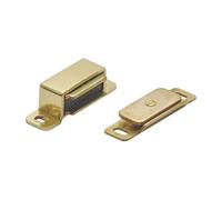 Kooples Hardware Superior Steel Magnetic Catch - 3.5kg Pull Cabinet Latch - Heavy Duty Door Catch for Cupboards, Wardrobes & Furniture (Electro Brassed)
