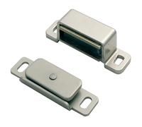 Kooples Hardware Superior Steel Magnetic Catch - Heavy Duty Cabinet Door Catch - Secure Latch for Cupboards, Wardrobes & Furniture (Nickel Plate, 46x14mm)