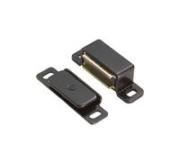 Kooples Hardware Superior Steel Magnetic Catch - Heavy Duty Cabinet Door Catch - Secure Latch for Cupboards, Wardrobes & Furniture (Black, 46x14mm)
