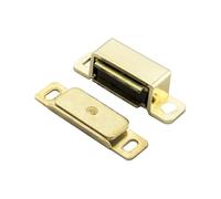 Kooples Hardware Superior Steel Magnetic Catch - Heavy Duty Cabinet Door Catch - Secure Latch for Cupboards, Wardrobes & Furniture (Electro Brassed, 46x14mm)