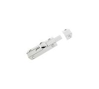 Kooples Hardware Surface Bolt - 102mm Straight Door Bolt - Brass, Chrome or Black Finish - with Screws (Polished Chrome)
