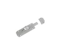 Kooples Hardware Surface Bolt - 102mm Straight Door Bolt - Brass, Chrome or Black Finish - with Screws (Satin Chrome)