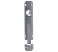 Kooples Hardware Surface Bolt - Heavy-Duty Straight Door Latch for Wooden Doors, Gates, Sheds & Cabinets - Solid Brass Finish with Screws. (Satin Chrome, 152mm x 36mm)