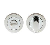 Kooples Hardware SWL Disabled Thumbturn for Bathroom WC Door - DDA Compliant Privacy Turn Without Indicator (Bright Satin Stainless)