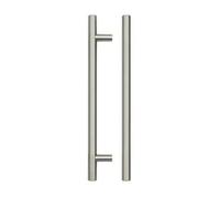 KOOPLES HARDWARE T Bar Handle - Sl abinet Pull for Kitchens, Drawers & Wardrobes, Top Drawer Fittings, Brushed Stainless Steel Finish (Brushed Nickel, 288mm)