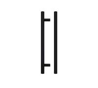 KOOPLES HARDWARE T Bar Handle - Sl abinet Pull for Kitchens, Drawers & Wardrobes, Top Drawer Fittings, Brushed Stainless Steel Finish (Matt Black, 288mm)