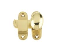 Kooples Hardware Throw Over Catch 51mm - Traditional Gate & Cabinet Latch in Steel or Brass - Surface Mounted Throw Latch with Fixings Included (Polished Brass)