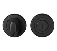 Kooples Hardware Thumbturn and Release on Rose for Bathroom WC Door Brushed Privacy Lock with Emergency Access (Matt Black, Boxed)