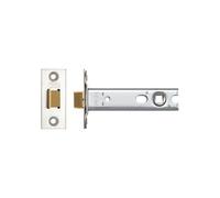 Kooples Hardware Tubular Latch 102mm for Mortice Knobs - 45° Turn Architectural Latch with SSS Forend - 82mm Backset Heavy Duty Internal Door Latch - Fixings Included
