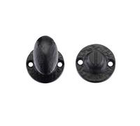 KOOPLES HARDWARE Turn and Release - 38 x 25mm Thumbturn Knob - 39mm Diameter Escutcheon - Bathroom Privacy Lock Set with 5mm Spindle - Concealed Fix - Fixings Included