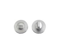 KOOPLES HARDWARE Turn and Release with Escutcheon & 5mm Spindle - 52mm Rose - Grade 304 Stainless Steel - Bathroom Privacy Set - Concealed Fix Design - Fixings Included (Satin Stainless)