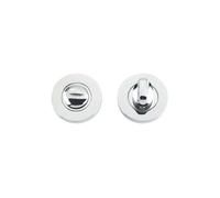 KOOPLES HARDWARE Turn and Release with Escutcheon & 5mm Spindle - 52mm Rose - Grade 304 Stainless Steel - Bathroom Privacy Set - Concealed Fix Design - Fixings Included (Polished Stainless)
