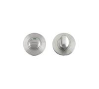 KOOPLES HARDWARE Turn and Release with Indicator, Escutcheon & 5mm Spindle - 52mm Rose - Grade 304 Stainless Steel - Concealed Fix Design - Fixings Included (Satin Stainless)