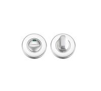 KOOPLES HARDWARE Turn and Release with Indicator - Privacy Lock for Toilet & Bathroom Doors - Vacant Engaged Indicator - Concealed Fix - Satin or Polished Finish - Fixings Included