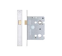 Kooples Hardware Upright Latch 3 Inch (76mm) - Mortice Latch for Internal Timber Doors with Forend and Strike Plate (Satin Stainless)