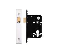 Kooples Hardware Upright Latch 76mm - Mortice Latch with PVD Forend and Strike Plate for Internal Timber Doors (Satin Stainless)