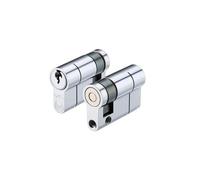 Kooples Hardware V5 Single Euro Cylinder Lock Polished Chrome - High Security 5-Pin Keyed One Side Barrel with Anti-Pick Anti-Drill Protection - Fixings Included (Euro - Keyed to Differ (E), 40mm)