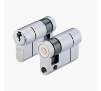 Kooples Hardware V5 Single Euro Cylinder Lock Satin Chrome - High Security 5-Pin Keyed One Side Lock Barrel with Anti-Pick Anti-Drill Protection - Fixings Included (Euro - Keyed to Differ (E), 65mm)