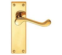 Kooples Hardware Valens Scroll Lever on Backplate Lever Latch 110 MM (110X40 MM) (PB)