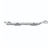 Kooples Hardware Victorian Casement Stays - Traditional Decorative Window Arm with Fixing Pins - Classic Fastener for Timber Windows (Polished Chrome, 300mm)