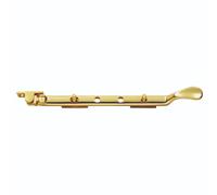 Kooples Hardware Victorian Casement Stays - Traditional Decorative Window Arm with Fixing Pins - Classic Fastener for Timber Windows (Polished Brass, 300mm)
