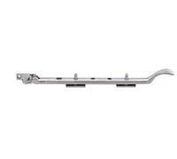 Kooples Hardware Victorian Casement Stays - Traditional Decorative Window Arm with Fixing Pins - Classic Fastener for Timber Windows (Satin Chrome, 210mm)